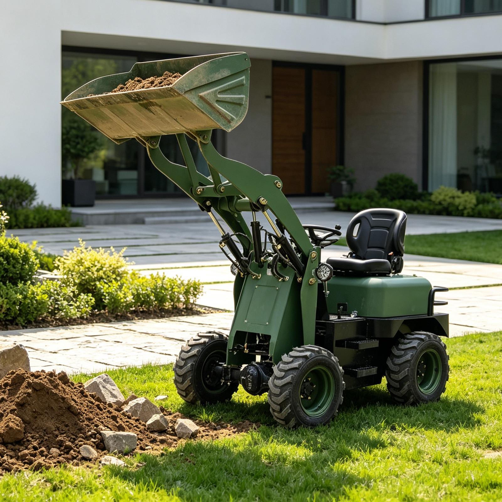 Mini Bulldozer Attachments - Garden Land Work Wheel Tractor Free