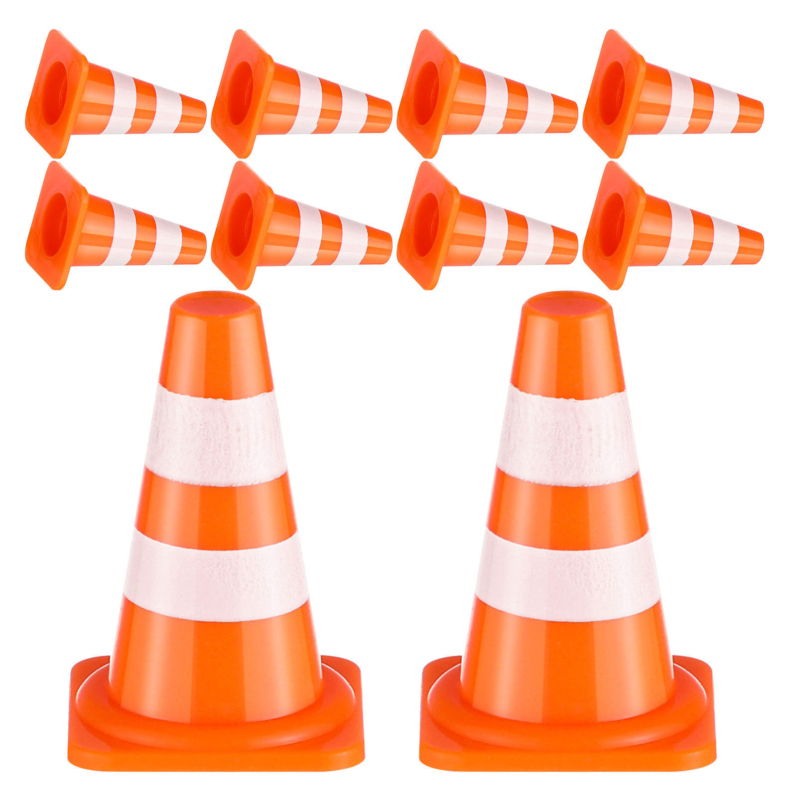 Road Traffic Cone - 48Pcs Mini Traffic Cones Bright Orange