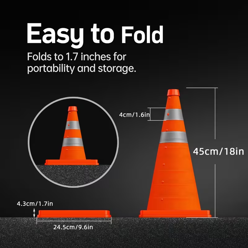 45cm Foldable Telescopic Traff - Road Traffic Cone recension och pris