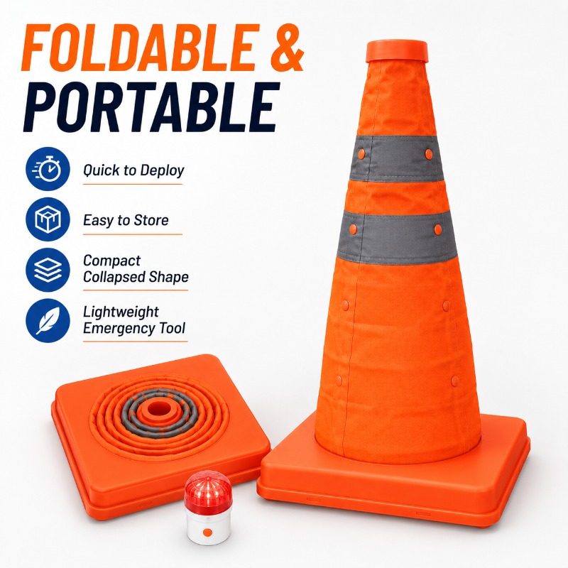 Portable Collapsible Traffic C - Road Traffic Cone recension och pris