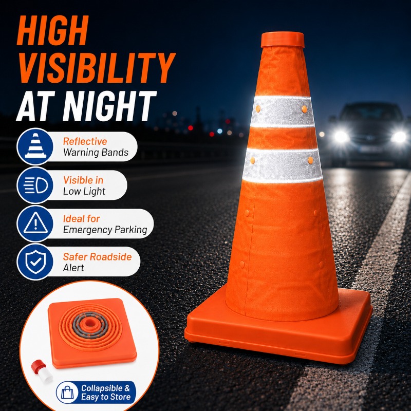 Portable Collapsible Traffic C - Road Traffic Cone recension och pris