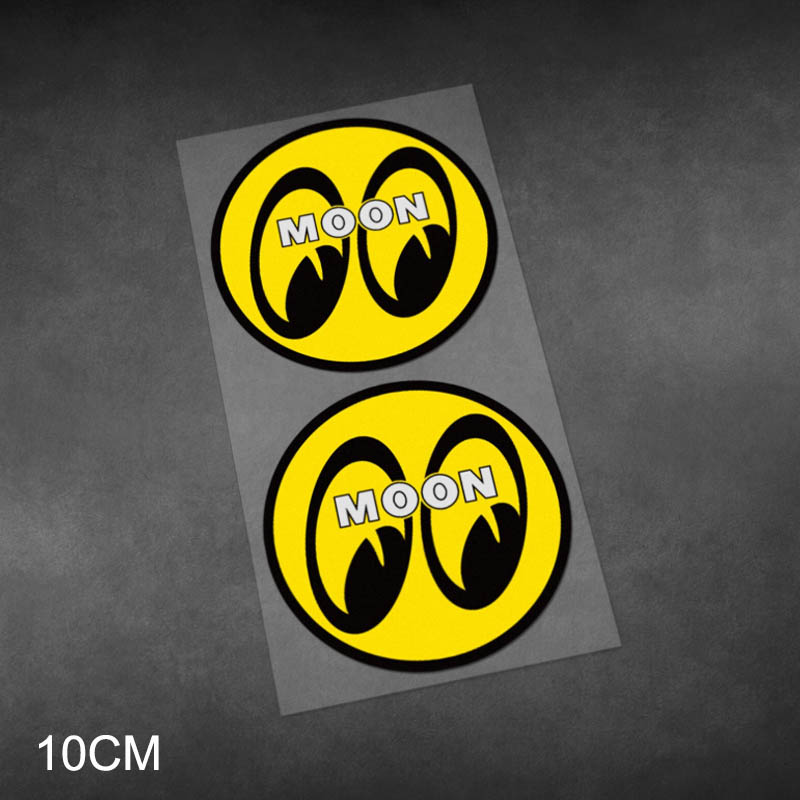 A Pair Retro MOON Racing Refle - Heavy Equipment Stickers recension och pris