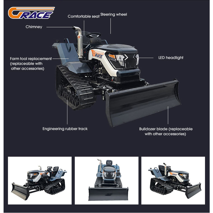 Customize Mini Crawler Tractor - Mini Bulldozer Attachments recension och pris