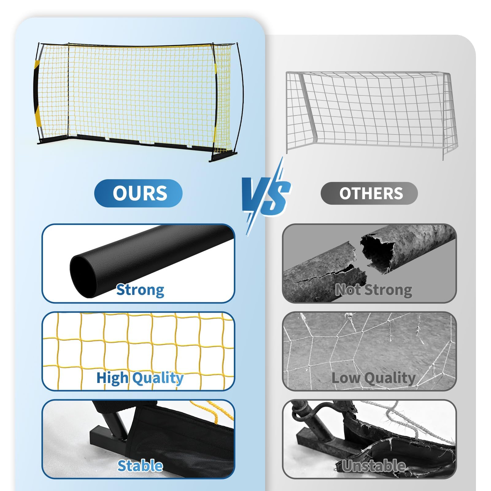 12x6ft Portable Soccer Goal He - Heavy Equipment Company recension och pris