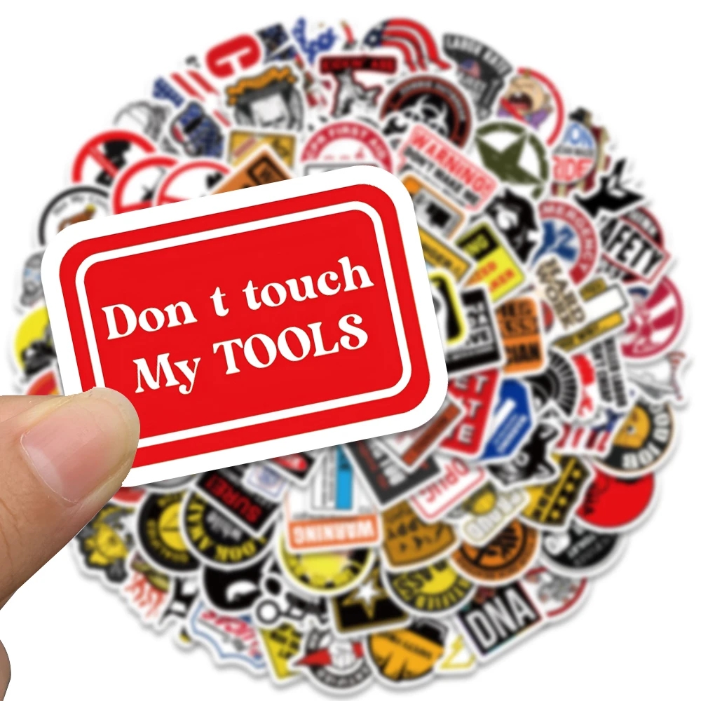 98PCS Funny Hard Hat Brand Sig - Heavy Equipment Stickers recension och pris