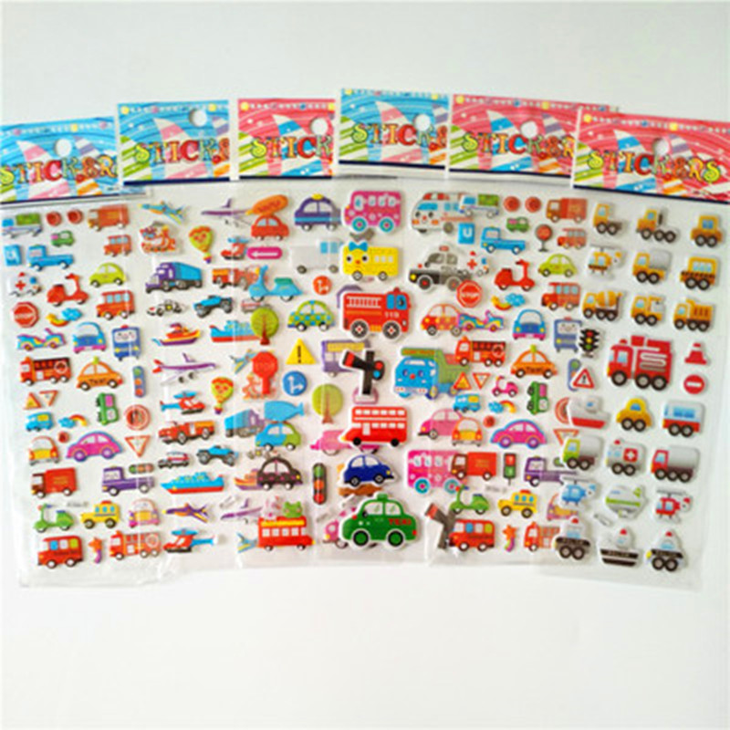 6pcs Cartoon Fireman Car Stick - Heavy Equipment Stickers recension och pris